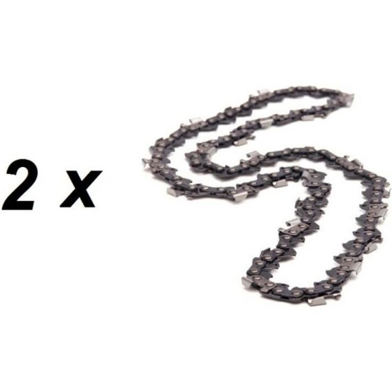 Lot de 2 chaines 57 maillons pour guide 16 pouces (40 cm) tronçonneuse thermique 638097588134 T2CH57M