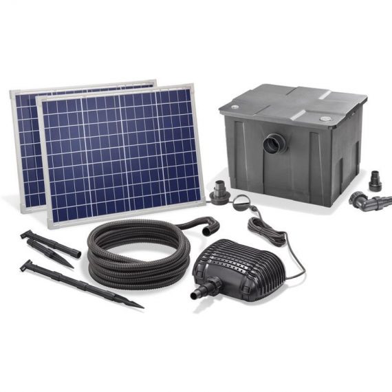 Kit filtre solaire pour bassin 100/3400 Pompe solaire Filtre externe pour bassin de jardin esotec 101081 4260057865441 101081