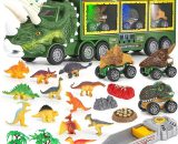 Dinosaure Jouet Camion de Transporteur Jouet avec Lumière et Son, Mini Figurine Dinosaure et Voiture Dinosaure pour Enfant 5999673724281 AL66-83580_1