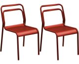 Chaises en aluminium Eos (Lot de 2) rouge - Rouge 3700866347857 VX02