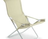 Chaise longue Fiam fiesta structure en acier blanc avec tissu en jute 127BSJUT 8017882012788 8017882012788_fiam