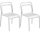Chaises en aluminium Eos (Lot de 2) blanc - Blanc 3700866347895 VX04