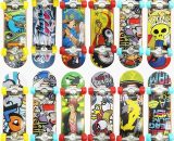 Planche à roulettes de Doigt, 5 Pièces Finger Skate Mini Skateboard Deck Truck Fingerboard Skatepark Jouets Jeux de Sport Cadeau pour Enfants (Motif 5695039207664 TA66-91466_1