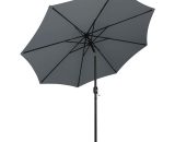 Parasol parasol 2,7m protection UV UPF 50+, parasol de marché avec 8 entretoises et manivelle en acier, parasol de jardin, parasol de terrasse, 794775168880 1019113