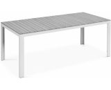 Table de jardin en aluminium et polywood blanc - Blanc 3663095014566 103565