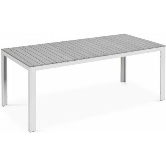 Table de jardin en aluminium et polywood blanc - Blanc 3663095014566 103565