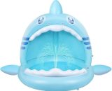 Fei Yu - Piscine pour Bébé, Pataugeoire Gonflable Requin pour Jeunes Enfants avec Jet d'eau et Auvent, Aire de Jeux pour Intérieur Extérieur Tente 5768580963812 KBJ-3384