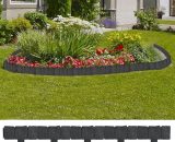 Bordures de pelouse Bordure de jardin imitation pierre 41 pièces 10 m  TD40263