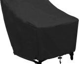 Housse de Protection pour chaises de Jardin empilables, Couverture de Patio Anti-UV/Anti-Vent/Imperméables Tissu 210D Oxford chaises empilables,  SZ-0464