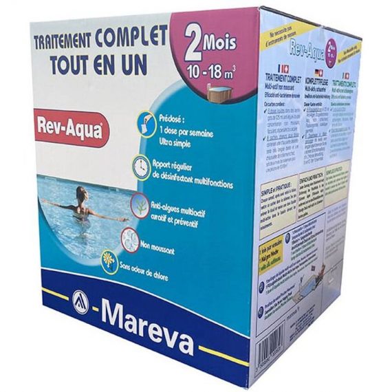 Kit traitement piscine complet - Rev-Aqua 10/18 m3 - 2 mois de - Mareva  1400411