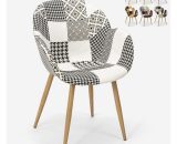 Chaise de cuisine salon design nordique patchwork Finch | Patchwork 6 7630377906976 SE5958FPATCH6