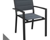 Lot de 6 chaises de jardin en aluminium noir - Collection Tony - Noir 3584179047747 11895