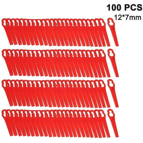 100 lames de coupe-herbe en plastique lames de débroussailleuse sans fil  Y0001-FR2-Y0005-FU1-0618-001