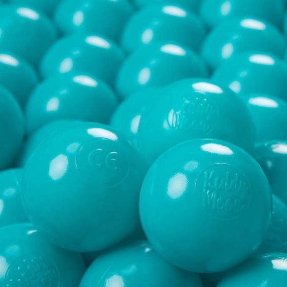 Kiddymoon - 100/6Cm ∅ Balles Colorées Plastique Pour Piscine Enfant Bébé Fabriqué En eu, Turquoise - turquoise 5902687423866 5902687423866