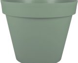EDA - Pot de fleurs rond en plastique Toscane vert laurier - Ø 60 cm - Vert 3086960263324 13614V.LASX3