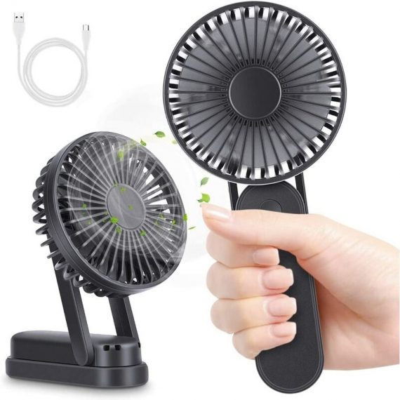 Portable Mini Quiet Electric USB Fan, 3 Modes, 3000 mAh Rechargeable Battery, Compatible with Laptop, for Home, Office, Travel and Outdoor Use - Lts  wjz-00335