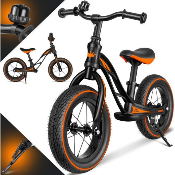 Kidiz - Draisienne Lupin | Vélo de course pour enfants, cadre en magnésium, roues 12 pouces avec béquille et sonnette, à partir de 2 ans, jusqu'à 30 4260751945111 23460
