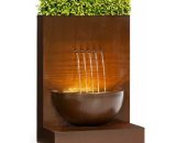 Blumfeldt Windflower fontaine de jardin avec bac à plantes 11 W métal galvanisé marron 4060656225697 4060656225697