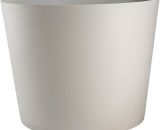 Grosfillex - Pot de fleur design Tokyo 80 Diam.75 H.57 Gris Beige - Extérieur - Résistant à la chaleur - Gris Beige 3700920987869 3700920987869