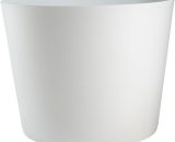 Grosfillex - Pot de fleur design Tokyo 80 Diam.75 H.57 Blanc - Extérieur - Résistant à la chaleur - Blanc 3700920987913 3700920987913
