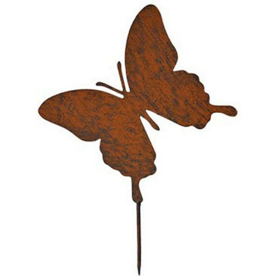 La Grande Prairie - Silhouette déco jardin Papillon 29x22cm - Rouille patiné 3701010614221 DH18134