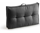 Coussin palette dossier polyester anthracite 60 x 40 x 12 cm - Gris 3663095035905 105846