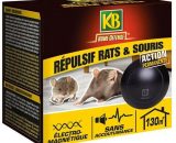 Kb Home Defense - Répulsif rats et souris électromagnétique 130m² /nc 3121970180404 3121970180404