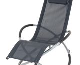 Ecd Germany - Chaise longue géométrique jardin extérieur pliable chaise relaxation anthracite 4064649012363 390001848