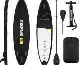 Planche De Paddle Gonflable Kit Complet Stand Up Board 335 X 79 X 15 Cm + Pagaie - Noir, Blanc 4250928669117 10230090