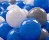100 ∅ 7Cm Balles Colorées Plastique Pour Piscine Enfant Bébé Fabriqué En EU, Gris/Blanc/Bleu - gris/blanc/bleu - Kiddymoon 5902687412815 5902687412815