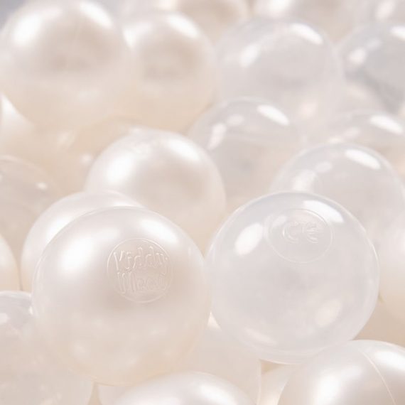 Kiddymoon - 100 ∅ 7Cm Balles Colorées Plastique Pour Piscine Enfant Bébé Fabriqué En eu, Perle/Transparent - perle/transparent 5902687412778 5902687412778