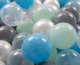 100 ∅ 7Cm Balles Colorées Plastique Pour Piscine Enfant Bébé Fabriqué En EU, Perle/Gris/Transparent/Baby Blue/Menthe - perle/gris/transparent/baby 5902687412761 5902687412761