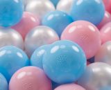 100 ∅ 7Cm Balles Colorées Plastique Pour Piscine Enfant Bébé Fabriqué En EU, Baby Blue/Rose Poudré/Perle - baby blue/rose poudré/perle - Kiddymoon 5902687412709 5902687412709