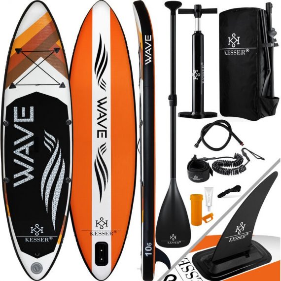 ® Kit de stand up paddle avec planche gonflable | planche de stand up paddle | planche de surf premium pour sports nautiques Épaisseur de 6 pouces | 4260635557652 20832