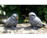 Statue de paire d'oiseaux en pierre reconstituée 14cm. 8435653108032 FR061-060