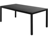 Table de jardin wpc et pieds métal noir Etrino 185 cm 8718475503972 42792