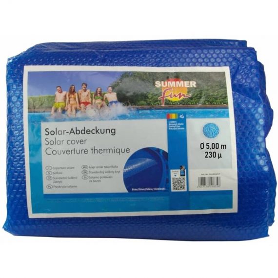 Couverture solaire de piscine d'été Rond 500 cm PE Bleu - Bleu - Summer Fun 4047778502493 4047778502493