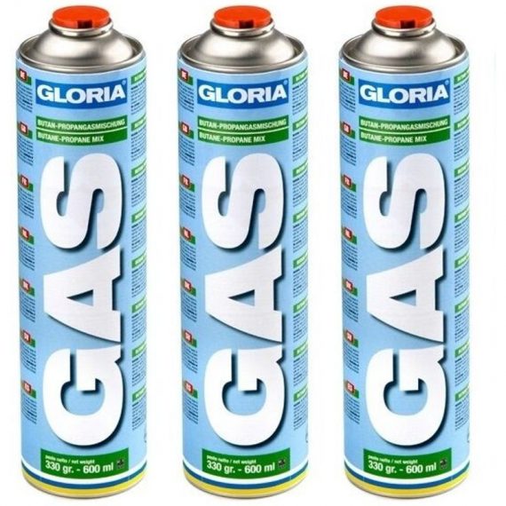 Gloria 3 x cartouche de gaz à raccord fileté 7439604219281 BUN728303.0000.43