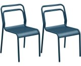 Chaises en aluminium Eos (Lot de 2) bleu 3700866347888 VX74