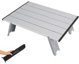 Table de camping pliante Table de plage de pique-nique extérieure en aluminium ultraléger portable avec sac de transport - Argent 755924245531 Y15791S|516