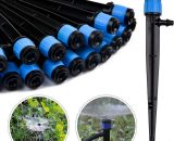 100 pièces Goutteur d'irrigation, 360 degrés Adjustable micro Sprinkler, pour l'irrigation de pelouse de serre de jardin(bleu),SEMAket,13cm 9466991771649 SUEP-05328