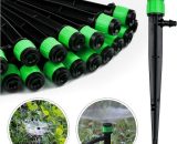 100 pièces Goutteur d'irrigation, 360 degrés Adjustable micro Sprinkler pour 1/4 (4-6mm) tube d'irrigation, pour l'irrigation de pelouse de serre de 9466991771700 SUEP-05334
