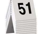 10 chevalets de table pvc blanc numérotés - 4.5 - Blanc 8718226498168 8718226498168