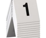 Securit - 10 chevalets de table PVC blanc numérotés - 4.5 - Blanc 8718226498113 8718226498113