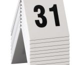 10 chevalets de table PVC blanc numérotés - 4.5 - Blanc 8718226498144 8718226498144
