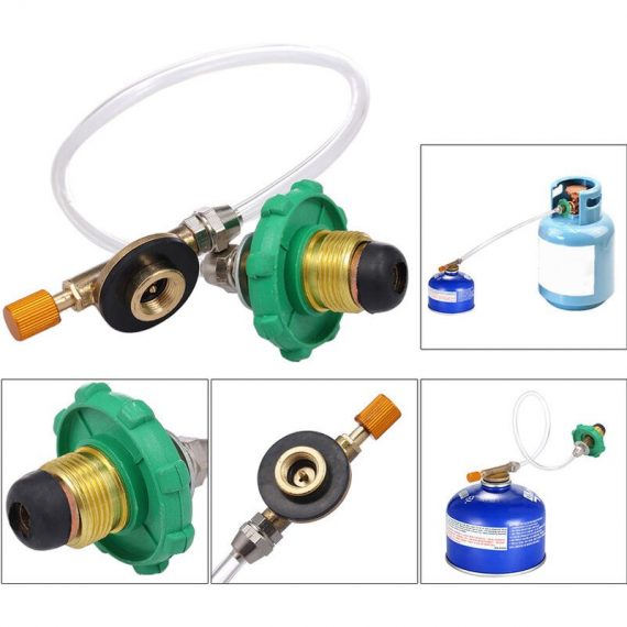 Superseller - Adaptateur de recharge de propane pour réchaud de camping adaptateur de bouteille de coupleur de réservoir de cylindre plat 755924240734 Y7283|255