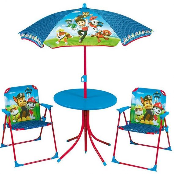 Set de jardin enfant - Pat'Patrouille - table parasol et 2 chaises pliantes - Multicolor 3700057124991 3700057124991