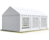 INTENT24 3x6 m Tente de réception/Barnum blanc toile de haute qualité env. 500g/m² pvc economy - blanc 4260409141865 6144