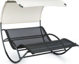 Blum - The Big Easy chaise longue à bascule noir, imperméable 350kg max. anti uv 4260509689298 4260509689298