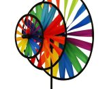 Girouette - Magic Wheel Triple - résiste aux UV et aux intempéries - Roues : Ø35 / 25/16 cm, Hauteur: 102cm - INCL. Tige en Fibre de Verre, jardin 6273998883151 HKLF  164